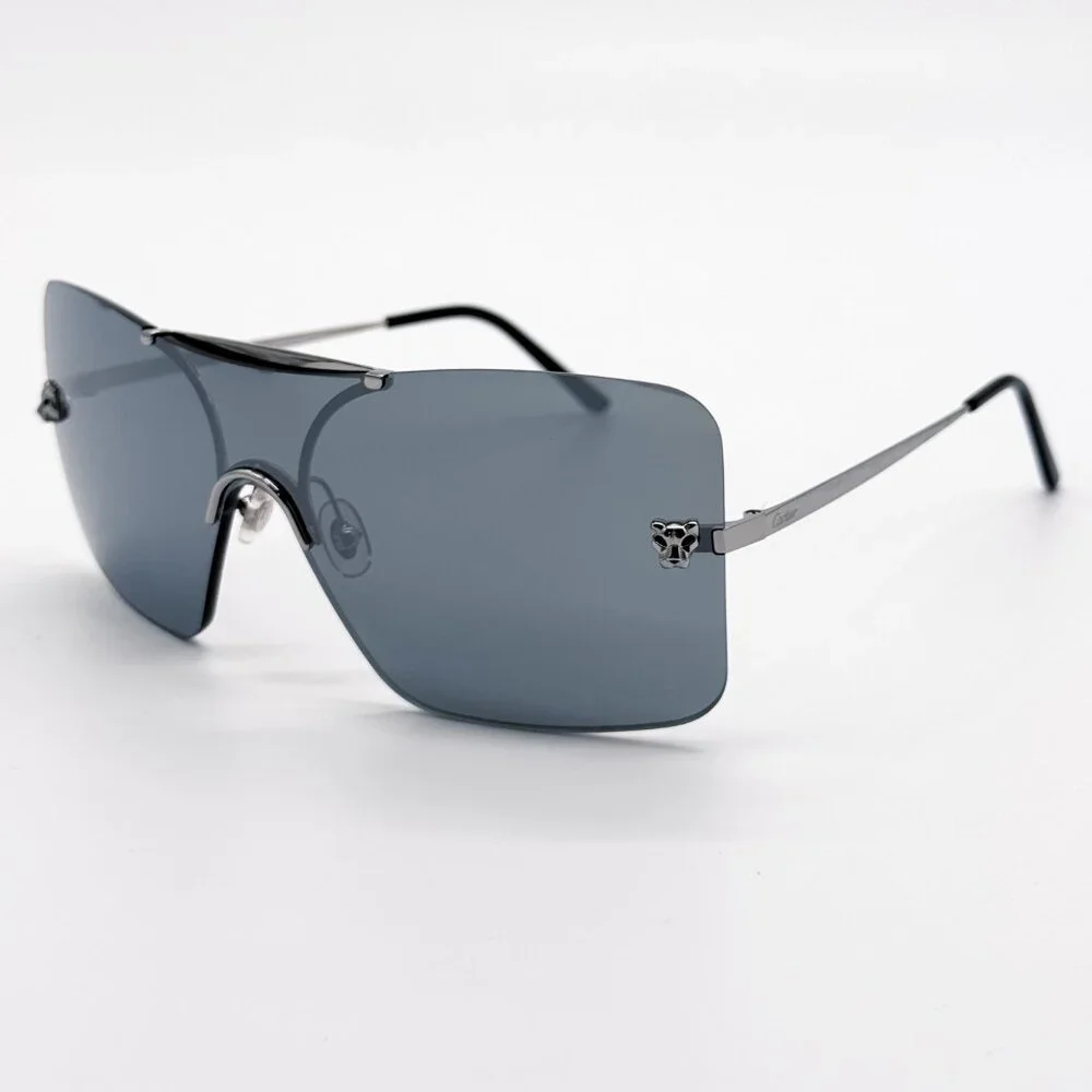 NEW CARTIER CT0023S 001 UNISEX SILVER SUNGLASSES CT0023S 001